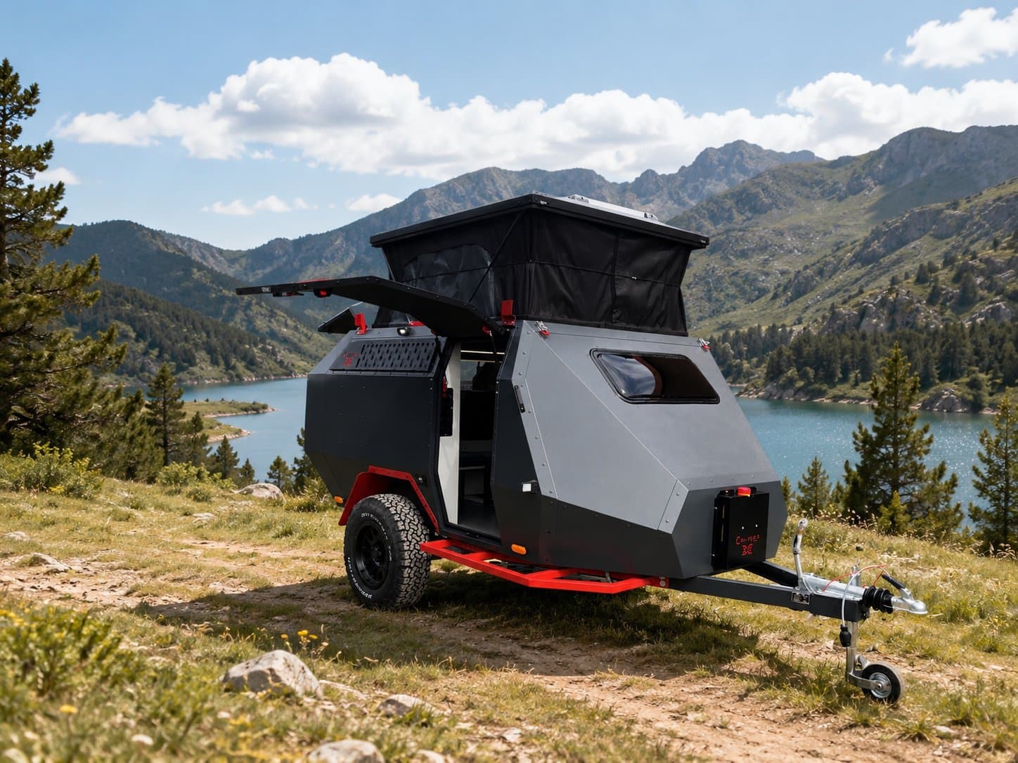 Remorque tout-terrain XP3 aménagée pour le voyage